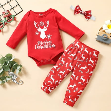 FZM Christmas Boys Girls Long Sleeve Christmas Cartoon Deer Printed Romper Bodysuit Pants Headbands Outfits
FZM Christmas Boys Girls Long Sleeve Christmas Cartoon Deer Printed Romper Bodysuit Pants Headbands Outfits
