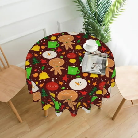 Christmas Pattern Decorative 60 Round Polyester Tablecloth - Printed Pattern Washable Table Cloth
Christmas Pattern Decorative 60 Round Polyester Tablecloth - Printed Pattern Washable Table Cloth