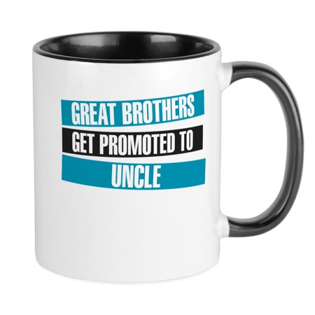 CafePress - Great Brothers Get Promoted To Uncle Mugs - Unique Coffee Mug, Coffee Cup CafePress
