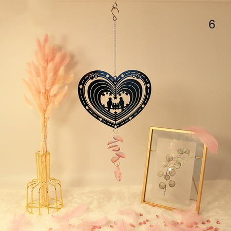 VeliToy Stainless Steel Heart Wind Spinner Creative Crystal Wind Chimes Pendant for Home Garden Courtyard Decoration(6#)
VeliToy Stainless Steel Heart Wind Spinner Creative Crystal Wind Chimes Pendant for Home Garden Courtyard Decoration(6#)
