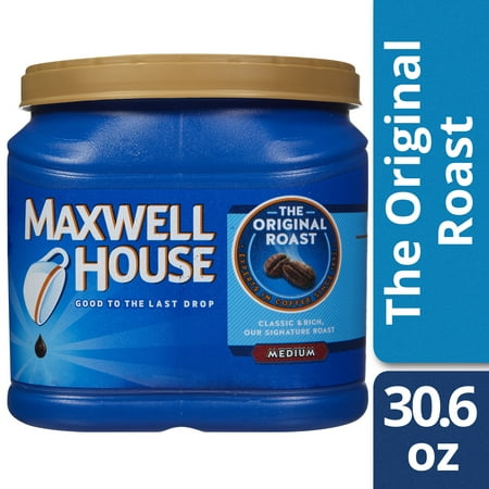 (2 Pack) Maxwell House Original Blend Ground Coffee, Medium Roast, 30.6 Ounce Canister