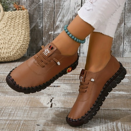 DONGGTG Stylish and Comfortable Women‘s Solid Faux Leather Lace Up Low Top Flat Shoes for Everyday Wear
DONGGTG Stylish and Comfortable Women‘s Solid Faux Leather Lace Up Low Top Flat Shoes for Everyday Wear