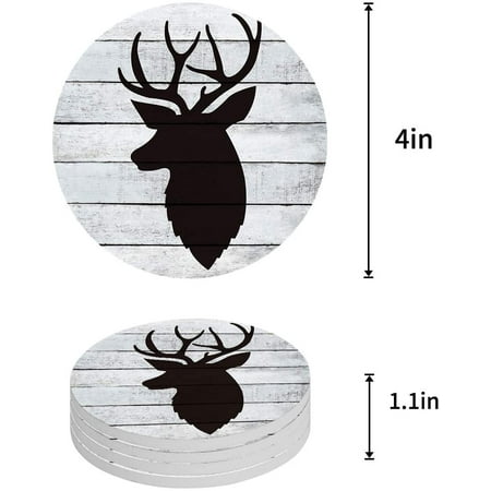KXMDXA Christmas Deer on Gray Wooden Plank Set of 8 Round Coaster for Drinks Absorbent Ceramic Stone Coasters Cup Mat with Cork Base for Home Kitchen Room Coffee Table Bar Decor
KXMDXA Christmas Deer on Gray Wooden Plank Set of 8 Round Coaster for Drinks Absorbent Ceramic Stone Coasters Cup Mat with Cork Base for Home Kitchen Room Coffee Table Bar Decor