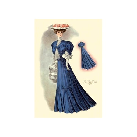 Bon Ton: in Blue Print (Unframed Paper Print 20x30)