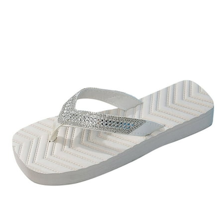 Cathalem Fashion Spring And Summer Women Slippers Flat Bottom Thick Bottom Non Slip Flip Flops Rhinestone Beach White 40
Cathalem Fashion Spring And Summer Women Slippers Flat Bottom Thick Bottom Non Slip Flip Flops Rhinestone Beach White 40