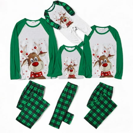 Stamzod Family Christmas Pajamas Set Parent-child Attire Soft Holiday Clothes Sleepwear Plaid Printed Round Neck Long Sleeve Pajamas Two-piece Kid Sets Green 13Y
Stamzod Family Christmas Pajamas Set Parent-child Attire Soft Holiday Clothes Sleepwear Plaid Printed Round Neck Long Sleeve Pajamas Two-piece Kid Sets Green 13Y