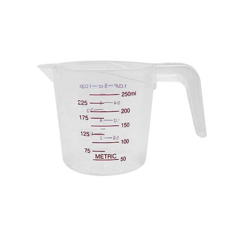 Mesauring Cup Transparent Baking Scale Container Plastic Washable Measuring Accessory for Kitchen 250ML
Mesauring Cup Transparent Baking Scale Container Plastic Washable Measuring Accessory for Kitchen 250ML