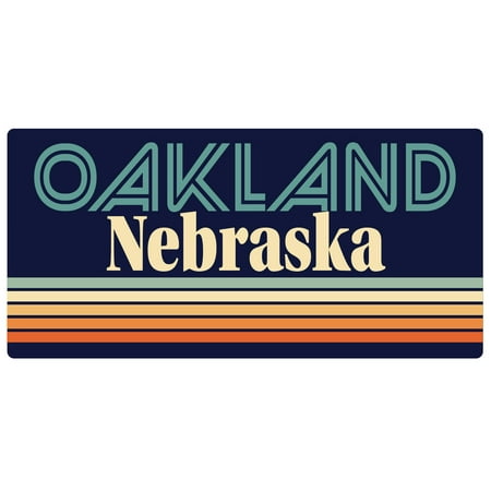 Oakland Nebraska 5 x 2.5-Inch Fridge Magnet Retro Design