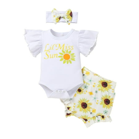 AIMAOMI Baby Boys Girls Summer Outfits Letter Pattern Short Sleeve Bodysuit Romper Tops Floral Shorts Pants Headband 3PCS Clothes Set H
AIMAOMI Baby Boys Girls Summer Outfits Letter Pattern Short Sleeve Bodysuit Romper Tops Floral Shorts Pants Headband 3PCS Clothes Set H