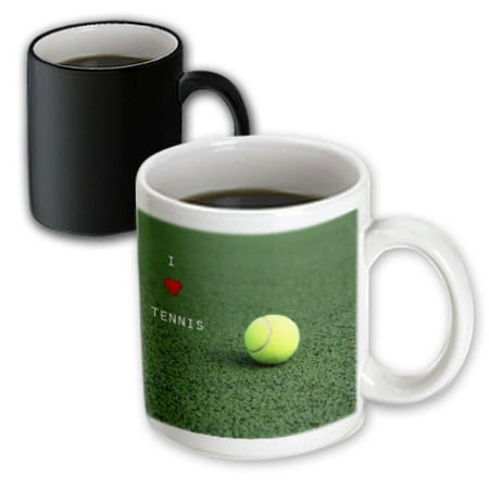 3dRose I Love Tennis - Magic Transforming Mug 11-ounce
