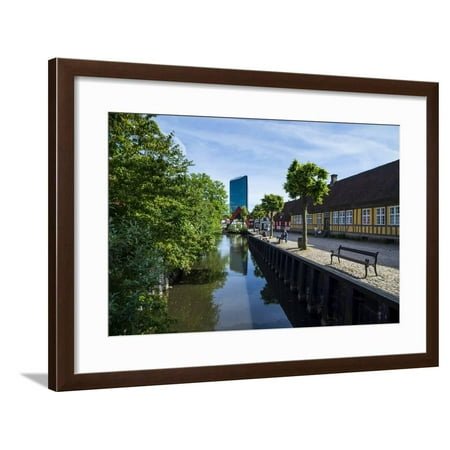 Little Pond in the Old Town, Aarhus, Denmark Framed Print Wall Art By Michael Runkel