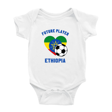 Future Soccer Player Ethiopia Soccer Fan Baby Rompers Bodysuit (White 18-24 Months)
Future Soccer Player Ethiopia Soccer Fan Baby Rompers Bodysuit (White 18-24 Months)
