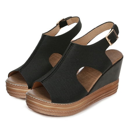 Women s Ladies Fashion Solid Wedges Casual Buckle Strap Roman Shoes Sandals Note Please Buy One Or Two Sizes Larger
Women s Ladies Fashion Solid Wedges Casual Buckle Strap Roman Shoes Sandals Note Please Buy One Or Two Sizes Larger