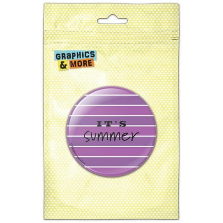 It s Summer Purple Stripes Refrigerator Button Magnet