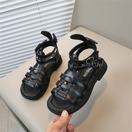 Akiihool Liitle Girls Sandals Girls Strappy Summer Sandals Open-Toe Fashion Cute Dress Sandals for Little Big Kids (Black 13.5)
Akiihool Liitle Girls Sandals Girls Strappy Summer Sandals Open-Toe Fashion Cute Dress Sandals for Little Big Kids (Black 13.5)