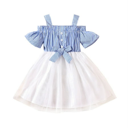 Toddler Girls Dress Striped Lace Sleeveless Ruffle Trim Baby Cute Cartoon Soft Spring Summer Casual Gifts To Child Kids Clothes
Toddler Girls Dress Striped Lace Sleeveless Ruffle Trim Baby Cute Cartoon Soft Spring Summer Casual Gifts To Child Kids Clothes