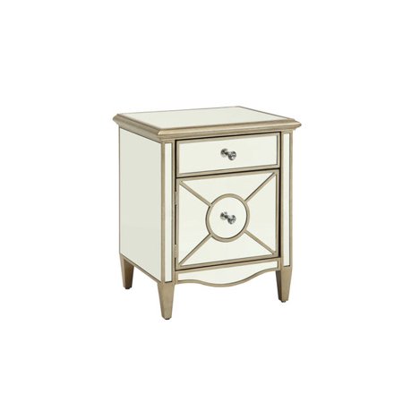 Homelegance Luciana II Small Mirrored Cabinet In Champagne