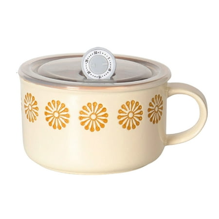 Haifle Ceramic Soup Bowl Breakfast Bowl Breakfast Cup With Lid And Spoon Microwave Heatable -Yellow
Haifle Ceramic Soup Bowl Breakfast Bowl Breakfast Cup With Lid And Spoon Microwave Heatable -Yellow