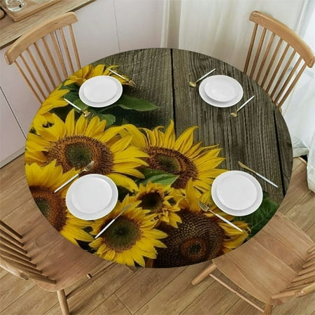 SHERONV Sunflowers Round Table Cover Stain Resistant Washable Indoor Outdoor Tablecloth Kitchen Dining Wedding Parties Picnic Camping 100% Polyester Fiber 31-35
SHERONV Sunflowers Round Table Cover Stain Resistant Washable Indoor Outdoor Tablecloth Kitchen Dining Wedding Parties Picnic Camping 100% Polyester Fiber 31-35