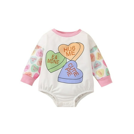 Calsunbaby Infant Baby Girls Boys Valentine s Day Outfit Heart Sucker For You Romper Sweatshirt Baby Spring Clothes 0-6 Months
Calsunbaby Infant Baby Girls Boys Valentine s Day Outfit Heart Sucker For You Romper Sweatshirt Baby Spring Clothes 0-6 Months
