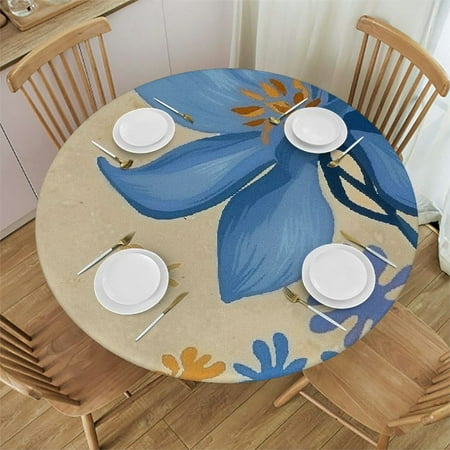 Palnkart Blue Flower Round Table Cover Stain Resistant Washable Indoor Outdoor Tablecloth Kitchen Dining Wedding Parties Picnic Farmhouse 100% Polyester Fiber 54-58
Palnkart Blue Flower Round Table Cover Stain Resistant Washable Indoor Outdoor Tablecloth Kitchen Dining Wedding Parties Picnic Farmhouse 100% Polyester Fiber 54-58