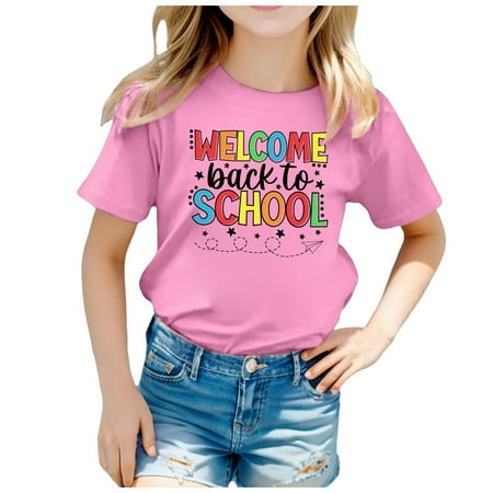 KDFJPTH Kid Back To School Season Cute Graphic Print Round Neck Short Sleeve Tee Summer Casual T Shirt Toddler Tops
KDFJPTH Kid Back To School Season Cute Graphic Print Round Neck Short Sleeve Tee Summer Casual T Shirt Toddler Tops