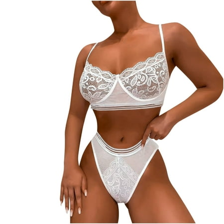 

Tagold Fall Clothes for Womens Women Sexy Lingerie Set Women Sexy Lace Lingerie Set Strappy Bra And Panty Set Two Piece Babydoll Crotchless Lingerie