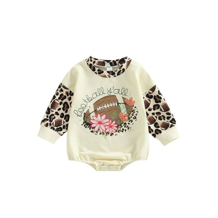 Sunisery Newborn Baby Girls Jumpsuit Casual Rugby Letters Leopard Print Long Sleeves Romper Bodysuit Beige 12-18 Months
Sunisery Newborn Baby Girls Jumpsuit Casual Rugby Letters Leopard Print Long Sleeves Romper Bodysuit Beige 12-18 Months