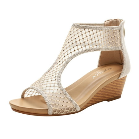 ASEIDFNSA Women Shoes Platforms Wedges High Heels Glitter Sandals Women Fashion Spring Summer Women Sandals Medium Heel Wedge Solid Mesh Breathable And Comfortable Back Strap Slip On Roman Style
ASEIDFNSA Women Shoes Platforms Wedges High Heels Glitter Sandals Women Fashion Spring Summer Women Sandals Medium Heel Wedge Solid Mesh Breathable And Comfortable Back Strap Slip On Roman Style