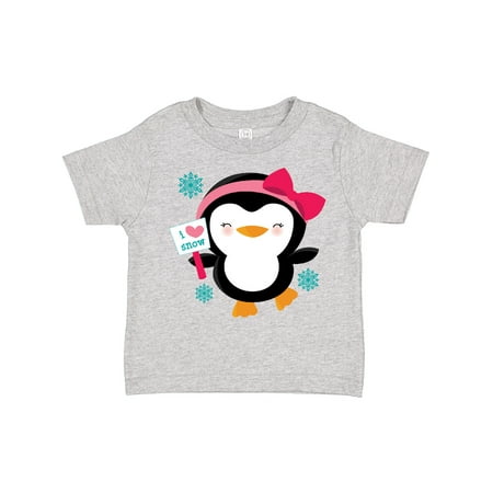 Inktastic Penguin Girl Snowflakes Gift Toddler Toddler Girl T-Shirt