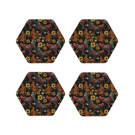 Naloa Sunflower Rooster Leather Coasters for Drinks Durable Drink Coasters 4 Set for Tabletop Protection Luxurious Home Décor and Housewarming Gift ( {designName})Hexagon
Naloa Sunflower Rooster Leather Coasters for Drinks Durable Drink Coasters 4 Set for Tabletop Protection Luxurious Home Décor and Housewarming Gift ( {designName})Hexagon