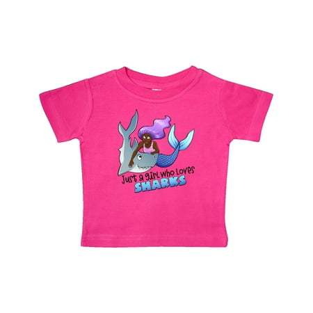 Inktastic Just a Girl Who Loves Sharks- Mermaid Gift Baby Girl T-Shirt
