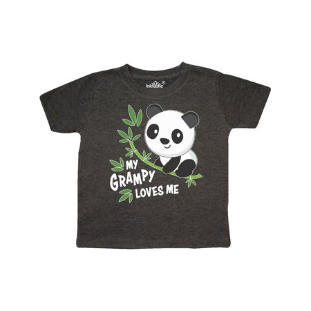 Inktastic My Grampy Loves Me- cute panda Gift Toddler Boy or Toddler Girl T-Shirt