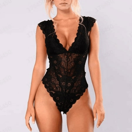 Knosfe Sexy V-Neck Teddy Bodysuit for Women One-Piece Lace Nightgown Babydoll Women Sleepwear Hollow Out Lingerie
Knosfe Sexy V-Neck Teddy Bodysuit for Women One-Piece Lace Nightgown Babydoll Women Sleepwear Hollow Out Lingerie