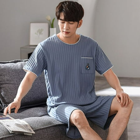 PIKADINGNIS Men Comfortable Pajamas Set 3XL 4XL Short Sleeve Casual Home Wear Spring Summer Cotton Boy Pajama Sets Leisure Sleepwear Set
PIKADINGNIS Men Comfortable Pajamas Set 3XL 4XL Short Sleeve Casual Home Wear Spring Summer Cotton Boy Pajama Sets Leisure Sleepwear Set