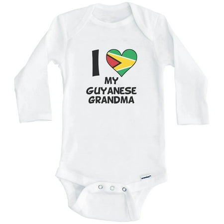I Heart My Guyanese Grandma Guyana Flag One Piece Baby Bodysuit (Long Sleeve) 6-9 Months White
I Heart My Guyanese Grandma Guyana Flag One Piece Baby Bodysuit (Long Sleeve) 6-9 Months White