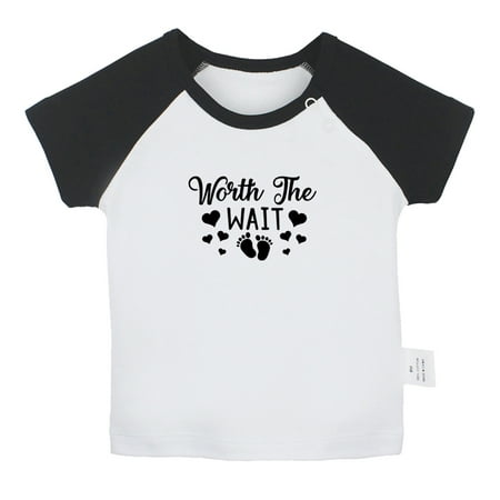 Worth The Wait Funny T shirt For Baby Newborn Babies T-shirts Infant Tops 0-24M Kids Graphic Tees Clothing (Short Black Raglan T-shirt 6-12 Months)
Worth The Wait Funny T shirt For Baby Newborn Babies T-shirts Infant Tops 0-24M Kids Graphic Tees Clothing (Short Black Raglan T-shirt 6-12 Months)