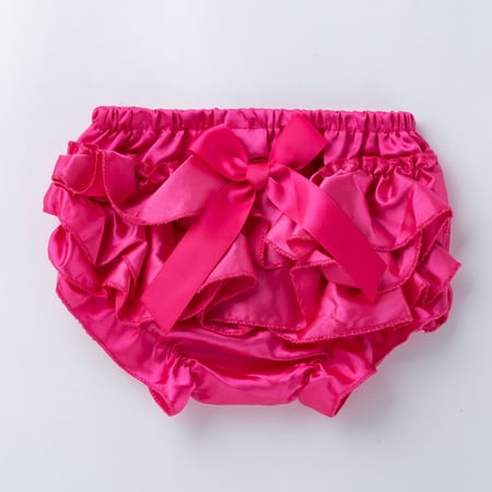 nsendm Toddler Baby Girl Bowknot Ruffle Nappy Underwear Panty Cute Teen Leggings Childrenscostume Hot Pink Medium