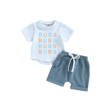 Infant Baby Boys Summer Clothes Letter Print Short Sleeve Casual Tops T-Shirts Shorts 2pcs Outfits Set White 12-18 Months
Infant Baby Boys Summer Clothes Letter Print Short Sleeve Casual Tops T-Shirts Shorts 2pcs Outfits Set White 12-18 Months