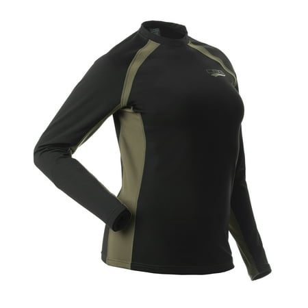 DSG Outerwear D-Tech Crewneck Base Layer Shirt Black/Olive Medium