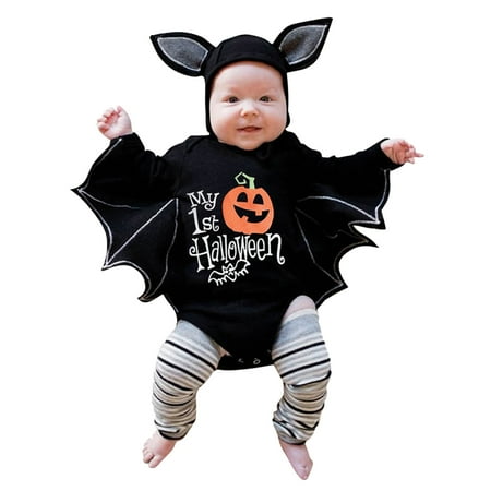 nsendm Infant Boy Newborn Boys Girls Halloween Cartoon Letter Prints Cosplay Romper Infant Baby Boy Beach Outfit Black 6-12 Months
nsendm Infant Boy Newborn Boys Girls Halloween Cartoon Letter Prints Cosplay Romper Infant Baby Boy Beach Outfit Black 6-12 Months
