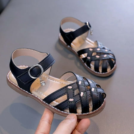 YODETEY Girls Summer Sandals New Soft Soled Non-slip Comfortable Beach Sandals Fashion Floral Rhinestone Princess Shoes Black
YODETEY Girls Summer Sandals New Soft Soled Non-slip Comfortable Beach Sandals Fashion Floral Rhinestone Princess Shoes Black