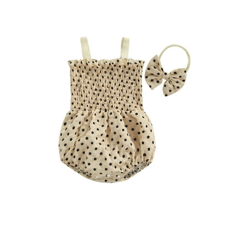 LSFYSZD Infant Baby Girl Summer Jumpsuit Floral Print Sleeveless Sling Romper One-Piece Clothes with Bow Headband
LSFYSZD Infant Baby Girl Summer Jumpsuit Floral Print Sleeveless Sling Romper One-Piece Clothes with Bow Headband