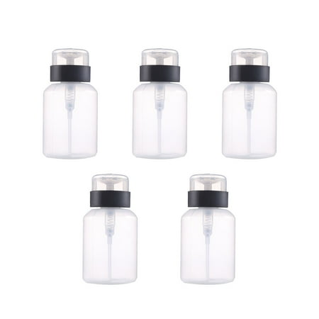 210ml 5Pcs Nail Polish Pump Bottles Liquid Subpackage Storage Bottle