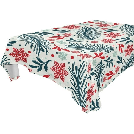 Square Tablecloth with Christmas Foliage Snowflakes Crystal Prints Anti-Wrinkle and Smooth Table Cloth for Kitchen/Home Decoration(54x72)
Square Tablecloth with Christmas Foliage Snowflakes Crystal Prints Anti-Wrinkle and Smooth Table Cloth for Kitchen/Home Decoration(54x72)