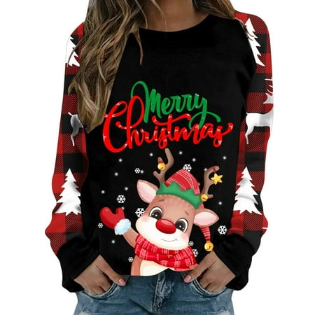 Ziloco Fashion Women s Print Round-Neck Pullover Tops Long Sleeve Comfortable Blouse Sweatshirt women sweaters for fall and winter corset tops Black S
Ziloco Fashion Women s Print Round-Neck Pullover Tops Long Sleeve Comfortable Blouse Sweatshirt women sweaters for fall and winter corset tops Black S
