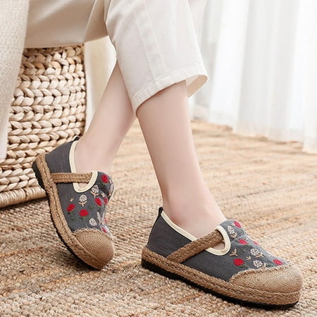 Josdec Womens Shoes Clearance Ethnic Style Cloth Shoes Embroidered Shoes A Slip-on Flat Big Toe Shoes
Josdec Womens Shoes Clearance Ethnic Style Cloth Shoes Embroidered Shoes A Slip-on Flat Big Toe Shoes