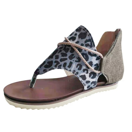 Womens Sandals Women S Ladies Casual Vintage Leopard Flip Flop Wedges Sandals Zipper Shoes Women S Sandals Cloth Grey 42
Womens Sandals Women S Ladies Casual Vintage Leopard Flip Flop Wedges Sandals Zipper Shoes Women S Sandals Cloth Grey 42