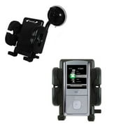 Gomadic Brand Flexible Car Auto Windshield Holder Mount designed for the RCA M4304 Opal Digital Media Player - Gooseneck Suction Cup Style Cradle