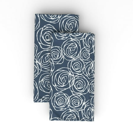 Cotton Sateen Dinner Napkins (Set of 2) - White Roses Blue Floral Pop Art Garden Retro Boho Flower Print Cloth Dinner Napkins by Spoonflower
Cotton Sateen Dinner Napkins (Set of 2) - White Roses Blue Floral Pop Art Garden Retro Boho Flower Print Cloth Dinner Napkins by Spoonflower